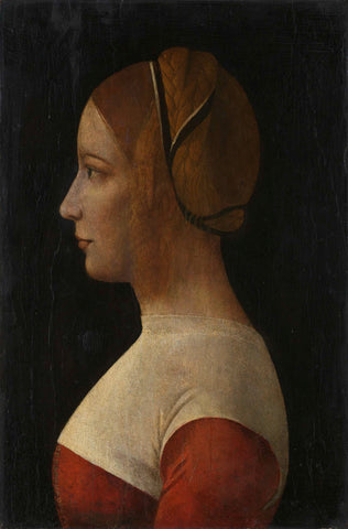 Portrait of a young Woman, anonymous, 1480 - 1499 Canvas Print
