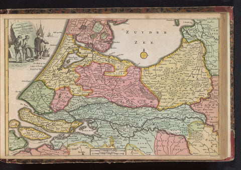 Map of the middle of the Netherlands with the areas affected by floods in 1726, Balthasar Ruyter, 1726 - 1735 Canvas Print