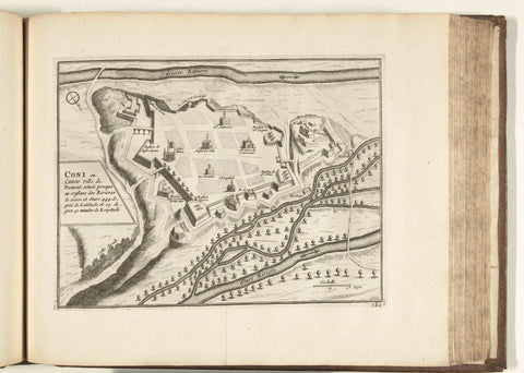 Map of Cuneo, 1726, anonymous, 1726 Canvas Print