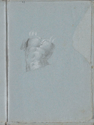 Torso van een naakte man, Lorenzo Baldissera Tiepolo (circle of), c. 1751 Canvas Print