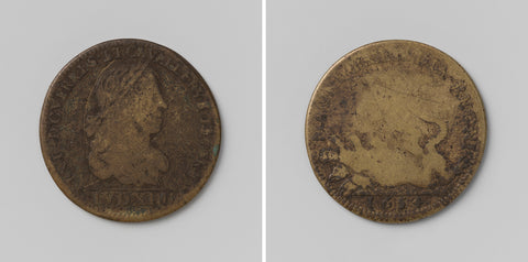 Knocking down the Fronde, calculation medal minted in honour of Louis XIV, King of France, anonymous, 1654 Canvas Print