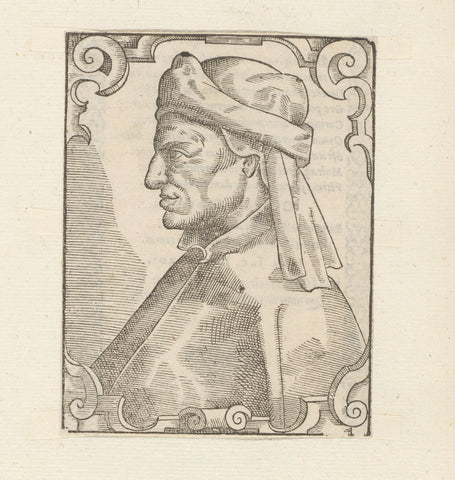 Portrait of Bartolus of Sassoferrato, anonymous, 1549 - 1577 Canvas Print