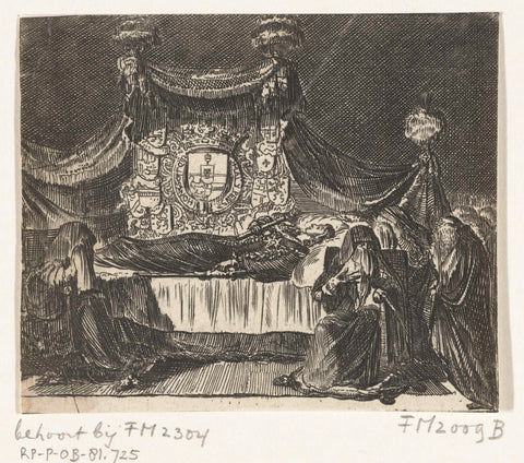 Tomb of William II, 1650, Romeyn de Hooghe, 1675 Canvas Print