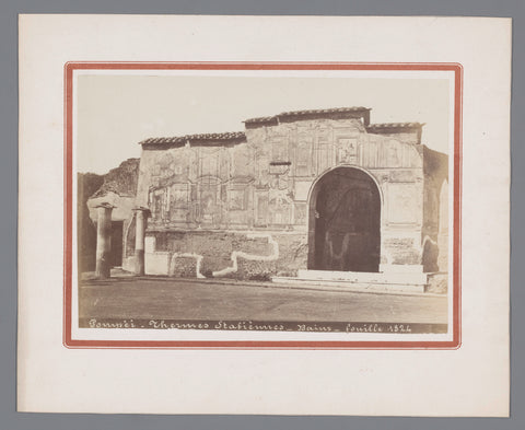 Exterior of the Stabian thermal baths at Pompeii, Giorgio Sommer (attributed to), 1857 - 1914 Canvas Print