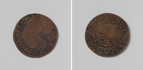 Philip IV, king of Spain, calculation medal struck by order of the Council of Finance, anonymous, 1663 Canvas Print