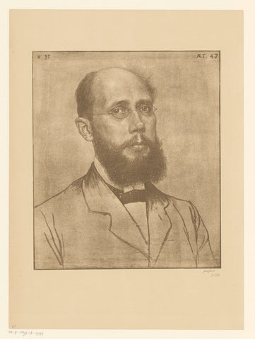 Portrait of Samuel Muller Fz., Jan Veth, 1895 Canvas Print