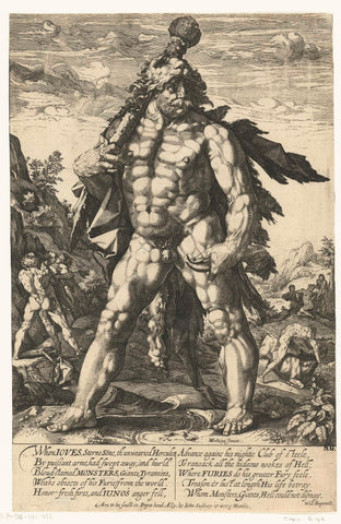 The Great Hercules, Hendrick Goltzius, 1600 - 1650 Canvas Print