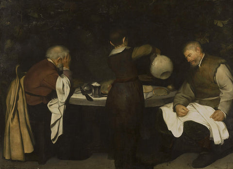 Supper at Emmaus, anonymous, 1620 - 1680 Canvas Print
