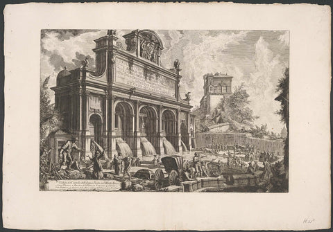 Fontana dell'Acqua Paola in Rome, Giovanni Battista Piranesi, 1748-1778 Canvas Print