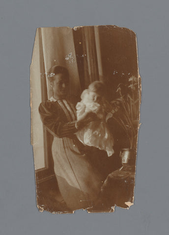 Portrait of Jennigje Hendrika Jacoba Jonker and a daughter, Johannes Diderik van der Waals (1873-1971) (attributed to), 1900 - 1920 Canvas Print