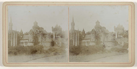 View of Löwenburg Castle near Kassel, Geldolph Adriaan Kessler (possibly), 1903 Canvas Print