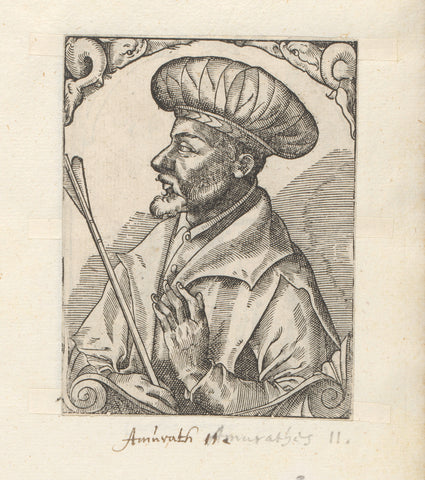 Portrait of Murad II, anonymous, 1549 - 1575 Canvas Print