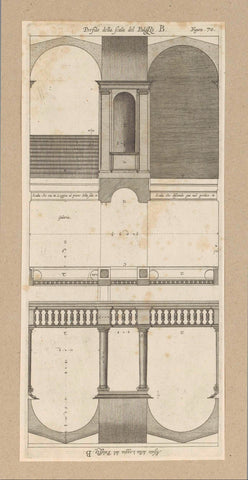 Map of the vestibules of the Palazzo Doria-Tursi and the Palazzo Cambiaso in Genoa, Nicolaes Ryckmans, 1622 Canvas Print