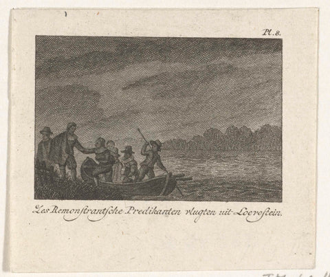 Ontsnapping van de zeven remonstrantse predikanten uit slot Loevestein, 1631, anonymous, 1775 - 1799 Canvas Print