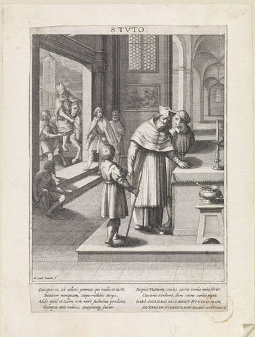 Blessed Tutto of Regensburg, Raphaël Sadeler (II), 1627 Canvas Print