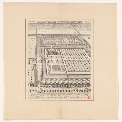 Map of vredenburg country estate in the Beemster, Jan Matthysz., 1715 Canvas Print