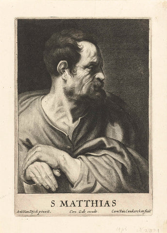 Mattias, Cornelis van Caukercken, c. 1640 - 1680 Canvas Print