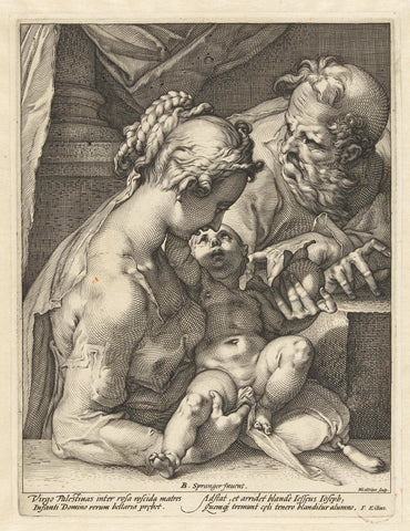 De Heilige Familie, Hendrick Goltzius, 1587 - 1591 Canvas Print