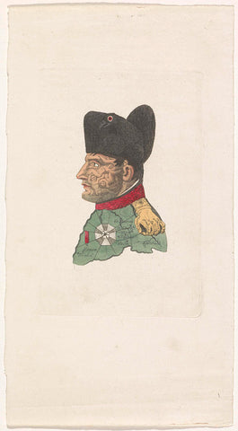 Cartoon on Napoleon, 1813, anonymous, 1813 Canvas Print