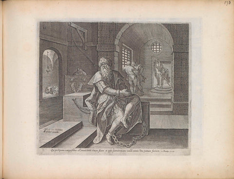 King Manasseh in prison, Maerten de Vos, 1643 Canvas Print