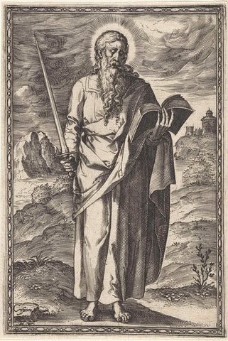 H. Paulus, Johannes Wierix, 1559 - before 1585 Canvas Print