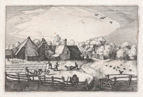 Bleaching fields at the Haarlemmer Hout, Claes Jansz. Visscher (II), 1612 Canvas Print