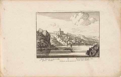 Bacharach on the Rhine with Stahleck Castle, Jan van Call (II), 1694 - 1697 Canvas Print