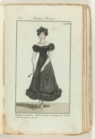 Journal des Dames et des Modes 1821, Costume Parisien (1966), anonymous, 1821 Canvas Print