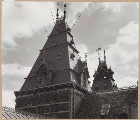 View of roof construction tower 3, c. 1961 Canvas Print