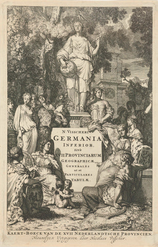 Geografia Surrounded by the Seventeen Provinces, Gerard de Lairesse, 1684 Canvas Print