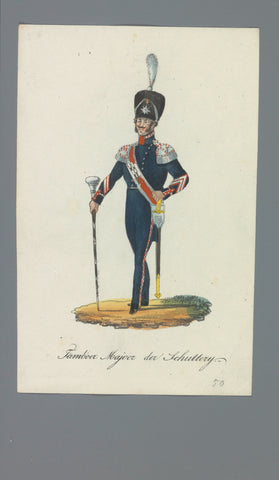 Tamboer Majoor der Schutterij, Albertus Verhoesen (attributed to), 1835 - 1850 Canvas Print