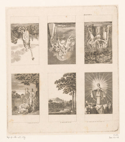 Six performances with events from the penultimate decade, Daniel Nikolaus Chodowiecki, 1791 Canvas Print