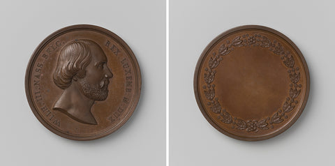 William III, King of the Netherlands, medal of the second size, David van der Kellen (1804-1879), 1849 Canvas Print