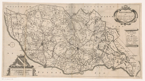 Map of the Westergo quarter, Jacob van Meurs (possibly), 1664 Canvas Print