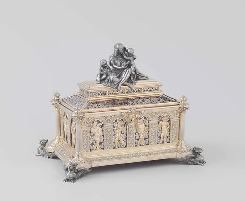 Jewellery casket, Jean Valentin Morel, c. 1842 - c. 1848 Canvas Print