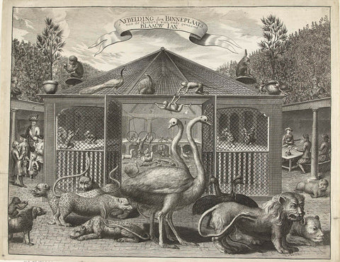 De menagerie van Blaauw Jan, 1751, Christian Friedrich Fritzsch (attributed to), 1751 Canvas Print