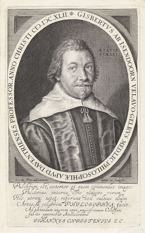 Portrait of Gijsbrecht ab Isendoorn, Crispijn van de Passe (II), 1642 Canvas Print