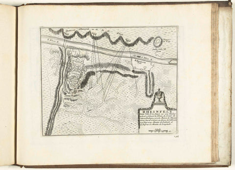 Map with the dismay of Rheinfels, 1693, anonymous, 1726 Canvas Print