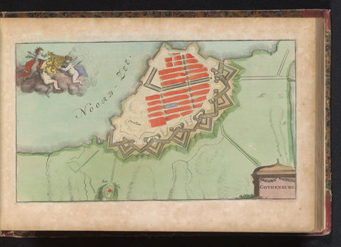 Map of Gothenburg, anonymous, 1735 Canvas Print