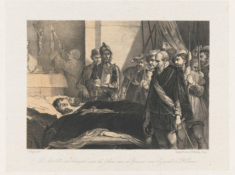 The last honors paid to the corpses of Egmond and Horne, 1568, Louis Gallait, 1854 Canvas Print