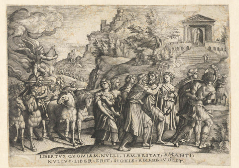 Triumph of Love, Georg Pencz, 1537 - 1541 Canvas Print