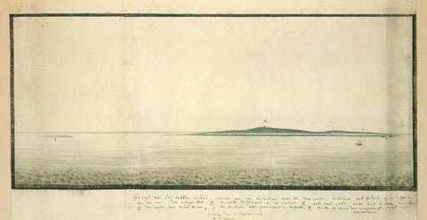 View of Robben Island from a distance of one hour south south-east from the shore, Robert Jacob Gordon (attributed to), 1777 Canvas Print