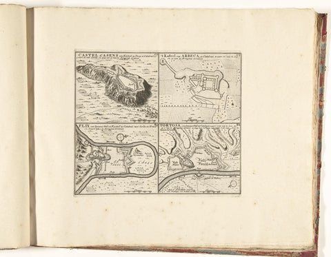 Maps of Tortosa and other places in Catalonia, c. 1701-1713, Abraham Allard, 1701 - 1714 Canvas Print