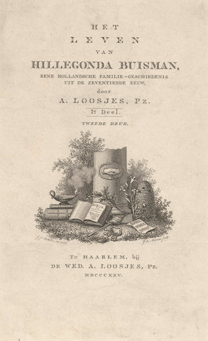 Title page for: A. Loosjes, Het leven van Hillegonda Buisman, 1825, Jacob Ernst Marcus, 1825 Canvas Print