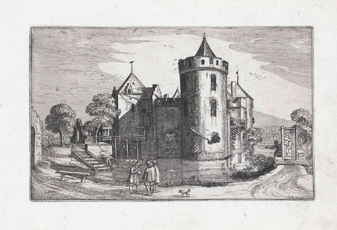 Castle in Abcoude, Claes Jansz. Visscher (II), c. 1615 - c. 1625 Canvas Print