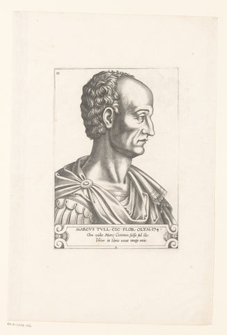 Portret van Marcus Tullius Cicero, René Boyvin, 1566 Canvas Print