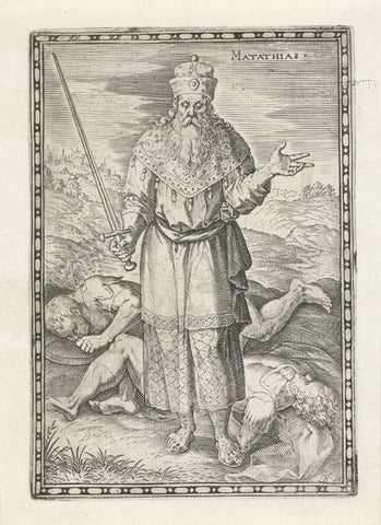 Mattatias, Johann Sadeler (I), 1575 Canvas Print