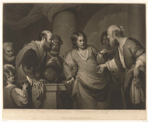 Christ in debate with Pharisees, Charles Howard Hodges, 1787 Canvas Print