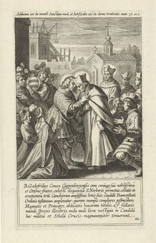 Meeting between Count Godfrey of Cappenberg and Saint Norbert, Cornelis Galle (II) (attributed to), 1622 Canvas Print