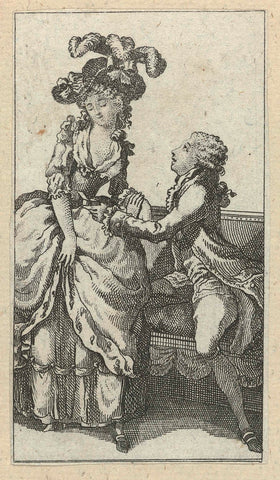 Almanakprentje uit Habillemens à la Mode, ca. 1784-1785, anonymous, c. 1784 - c. 1785 Canvas Print